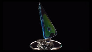Deep Portal optical glass art sculpture by Michael Bokrosh.